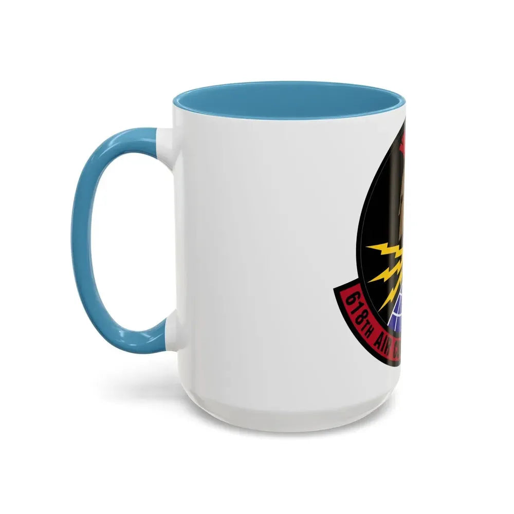 618 Air Communications Squadron AMC (U.S. Air Force) Accent Coffee Mug - Go Mug Yourself