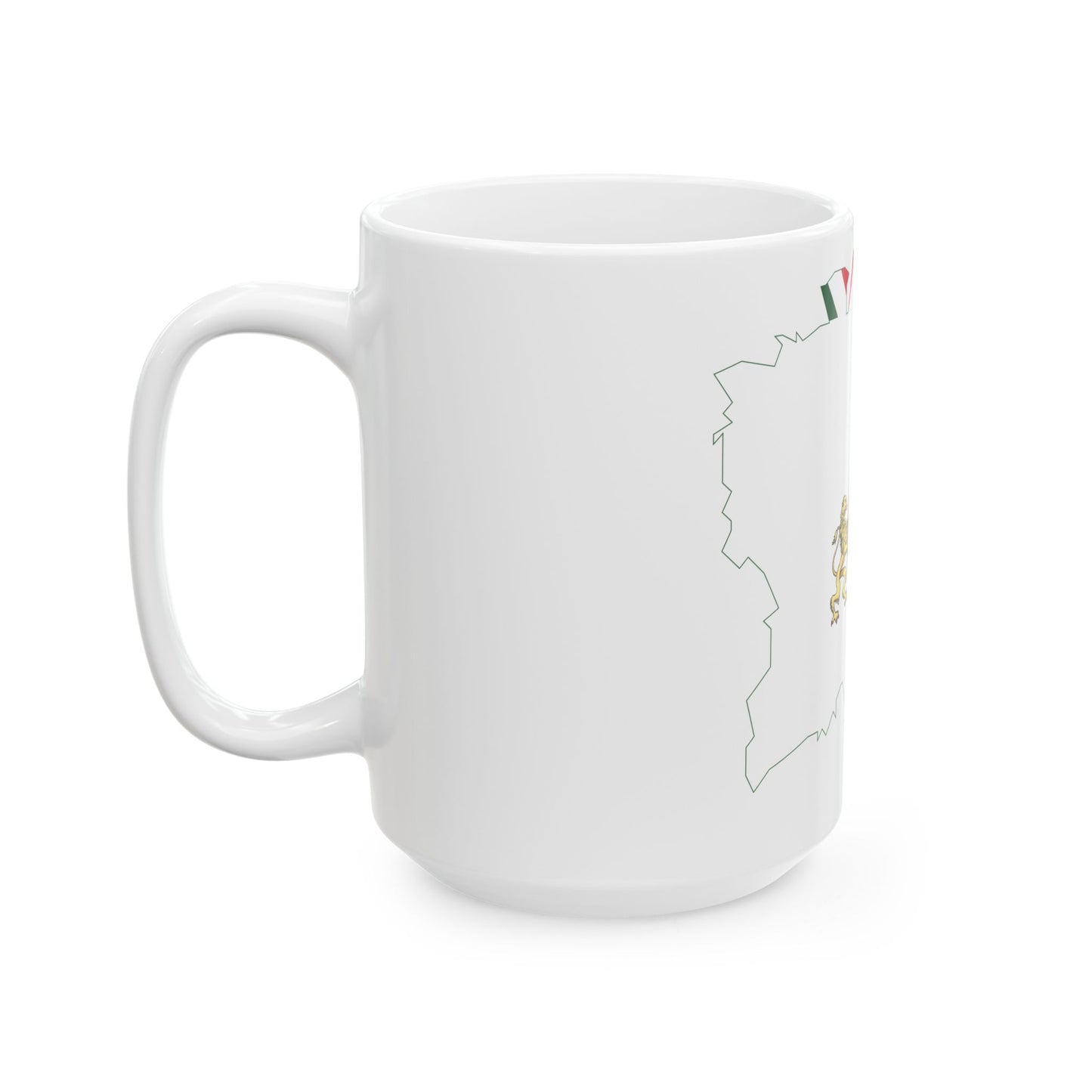 Flag-map of Budapest (Hungary) White Coffee Mug