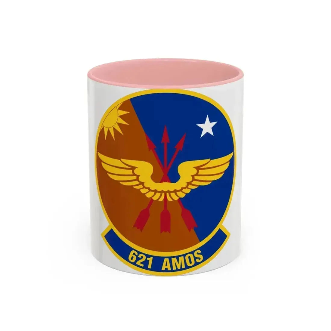 621 Air Mobility Operations Squadron AMC (U.S. Air Force) Accent Coffee Mug 11oz Pink - Go Mug Yourself