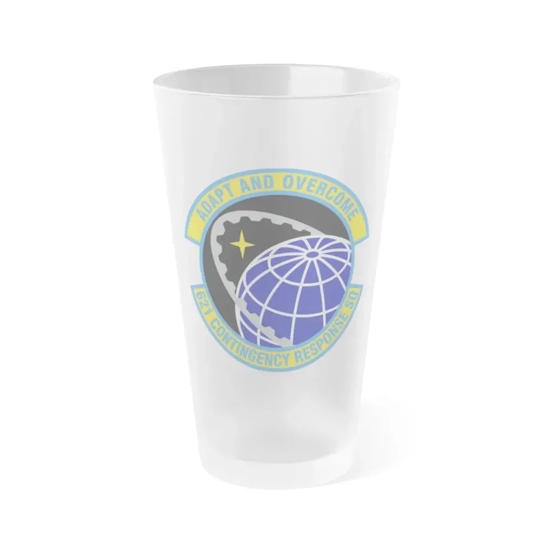 621 Contingency Response Squadron AMC (U.S. Air Force) Frosted Pint Glass 16oz 16oz Frosted - Go Mug Yourself