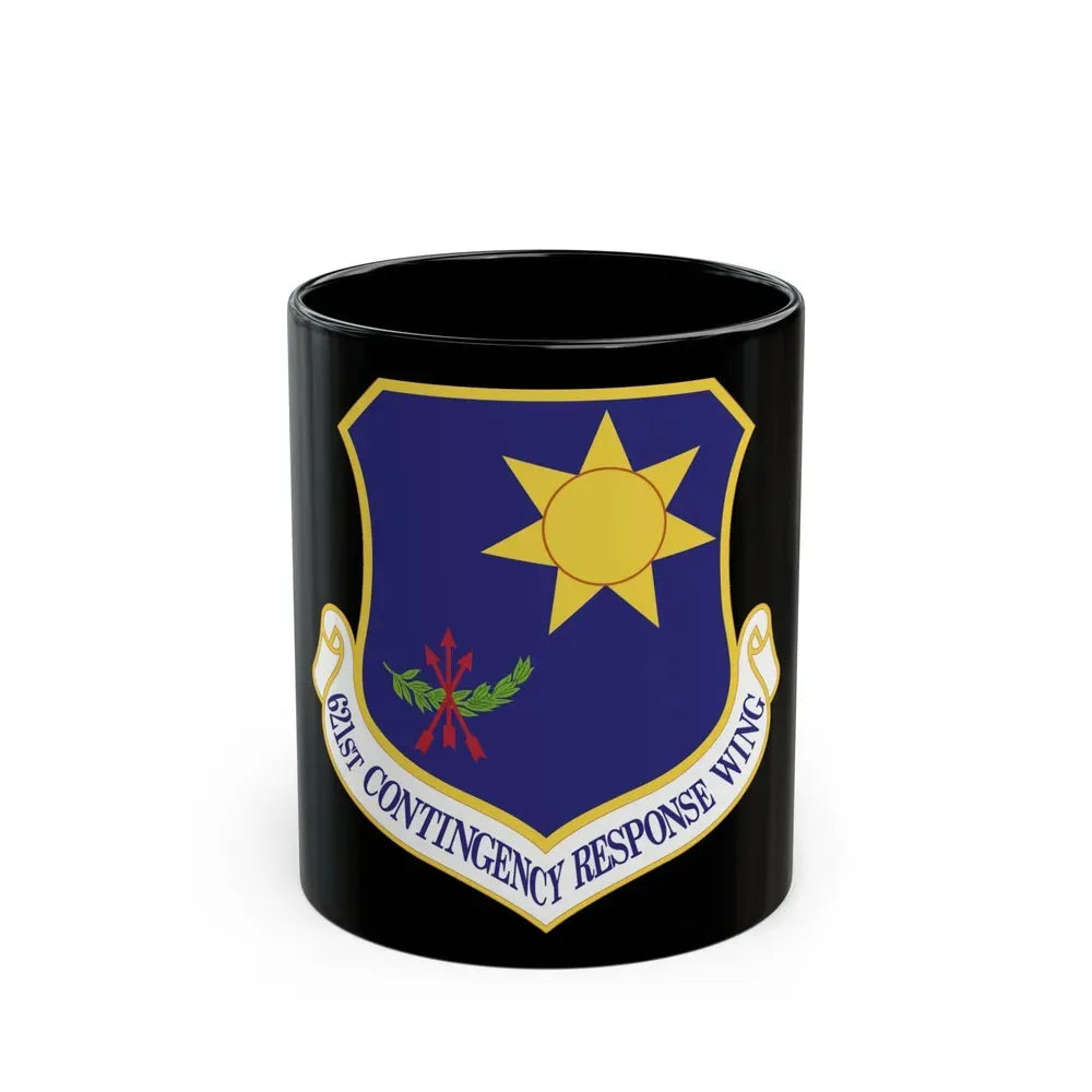 621 Contingency Response Wing AMC (U.S. Air Force) Black Coffee Mug 11oz - Go Mug Yourself