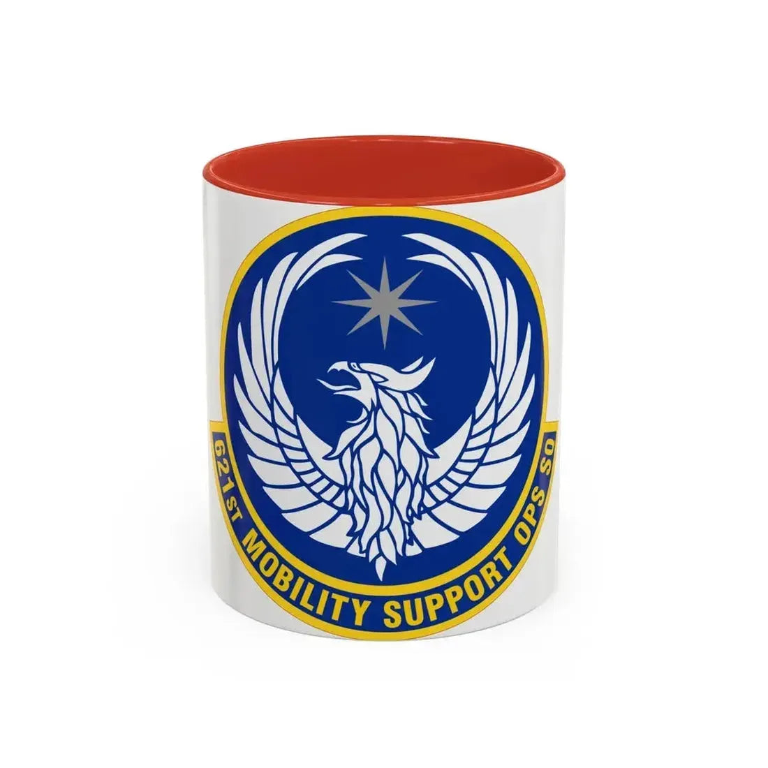 621 Mobility Support Operations Squadron AMC (U.S. Air Force) Accent Coffee Mug 11oz Red - Go Mug Yourself