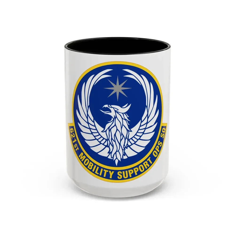 621 Mobility Support Operations Squadron AMC (U.S. Air Force) Accent Coffee Mug 15oz Black - Go Mug Yourself