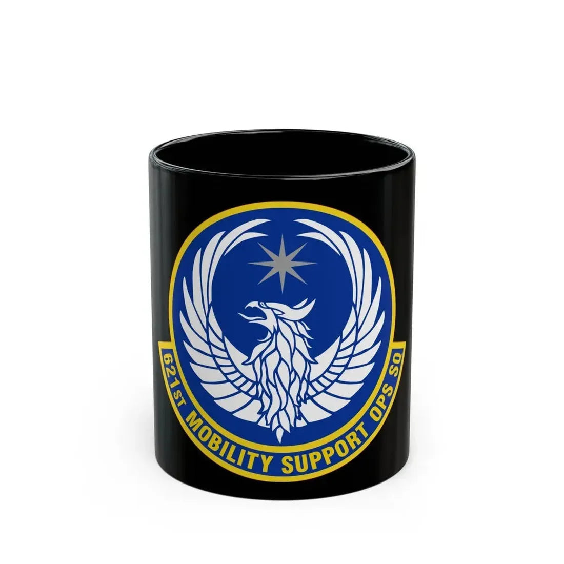 621 Mobility Support Operations Squadron AMC (U.S. Air Force) Black Coffee Mug 11oz - Go Mug Yourself