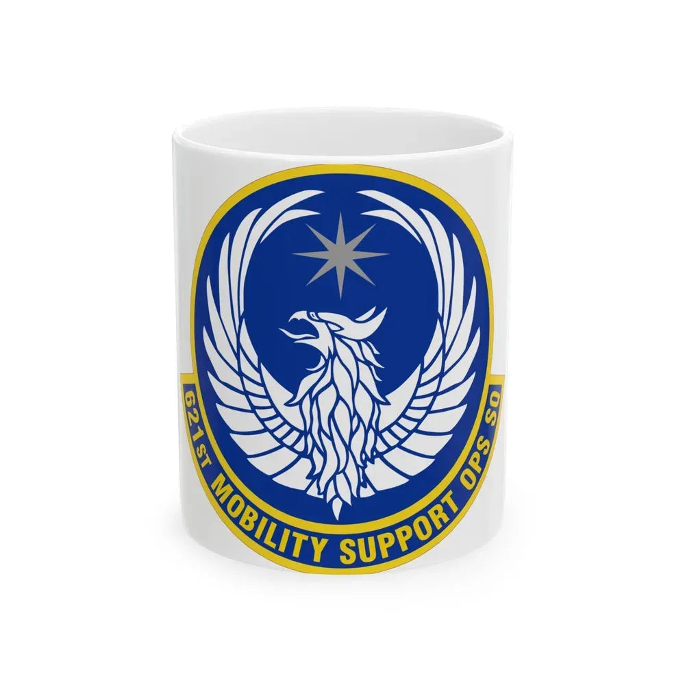 621 Mobility Support Operations Squadron AMC (U.S. Air Force) White Coffee Mug 11oz - Go Mug Yourself