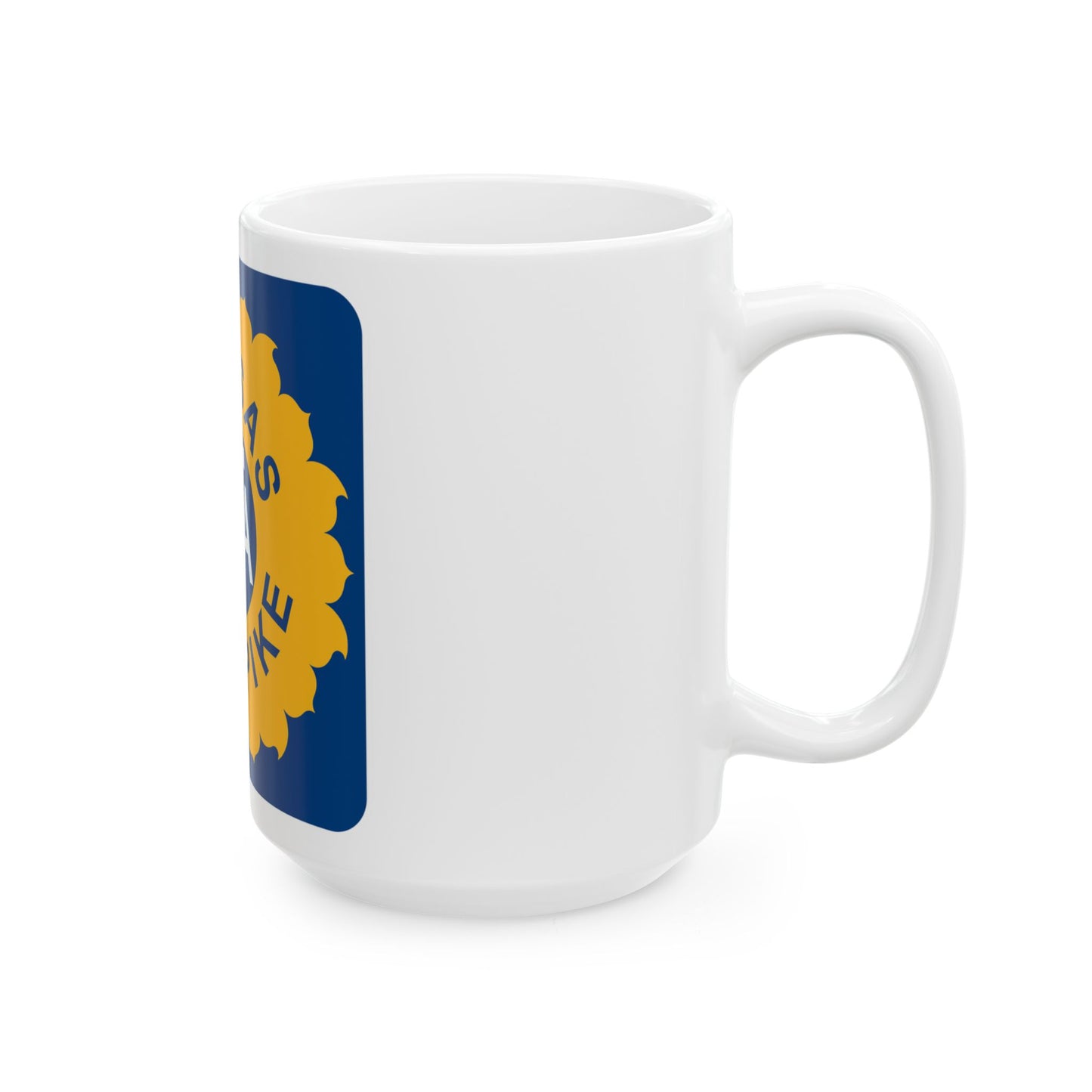 Kansas Turnpike (Kansas) (Road Sign) White Coffee Mug
