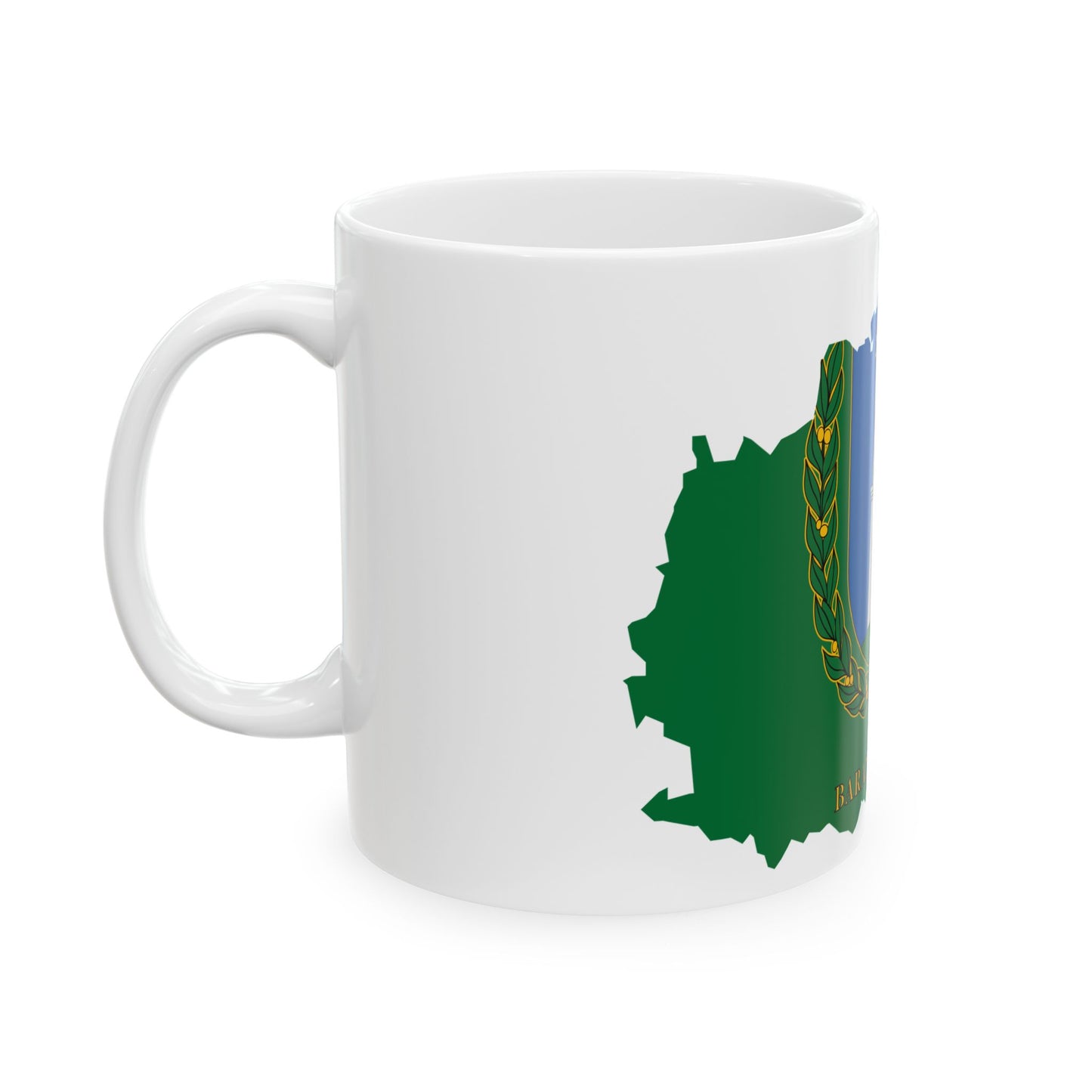 Flag-map of Baranya County (Hungary) White Coffee Mug