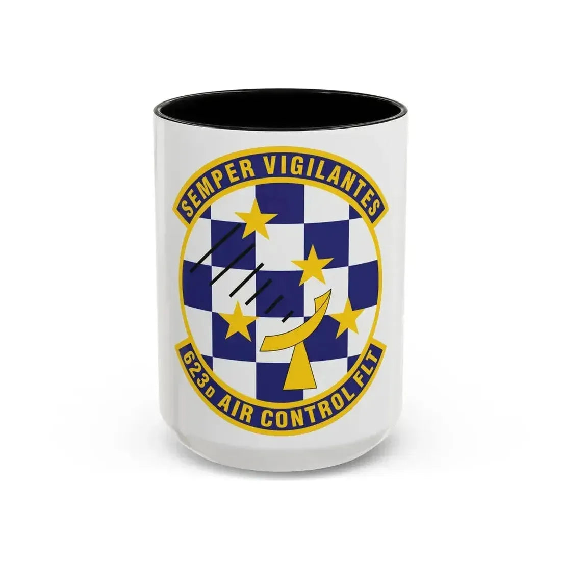 623 Air Control Squadron PACAF (U.S. Air Force) Accent Coffee Mug 15oz Black - Go Mug Yourself