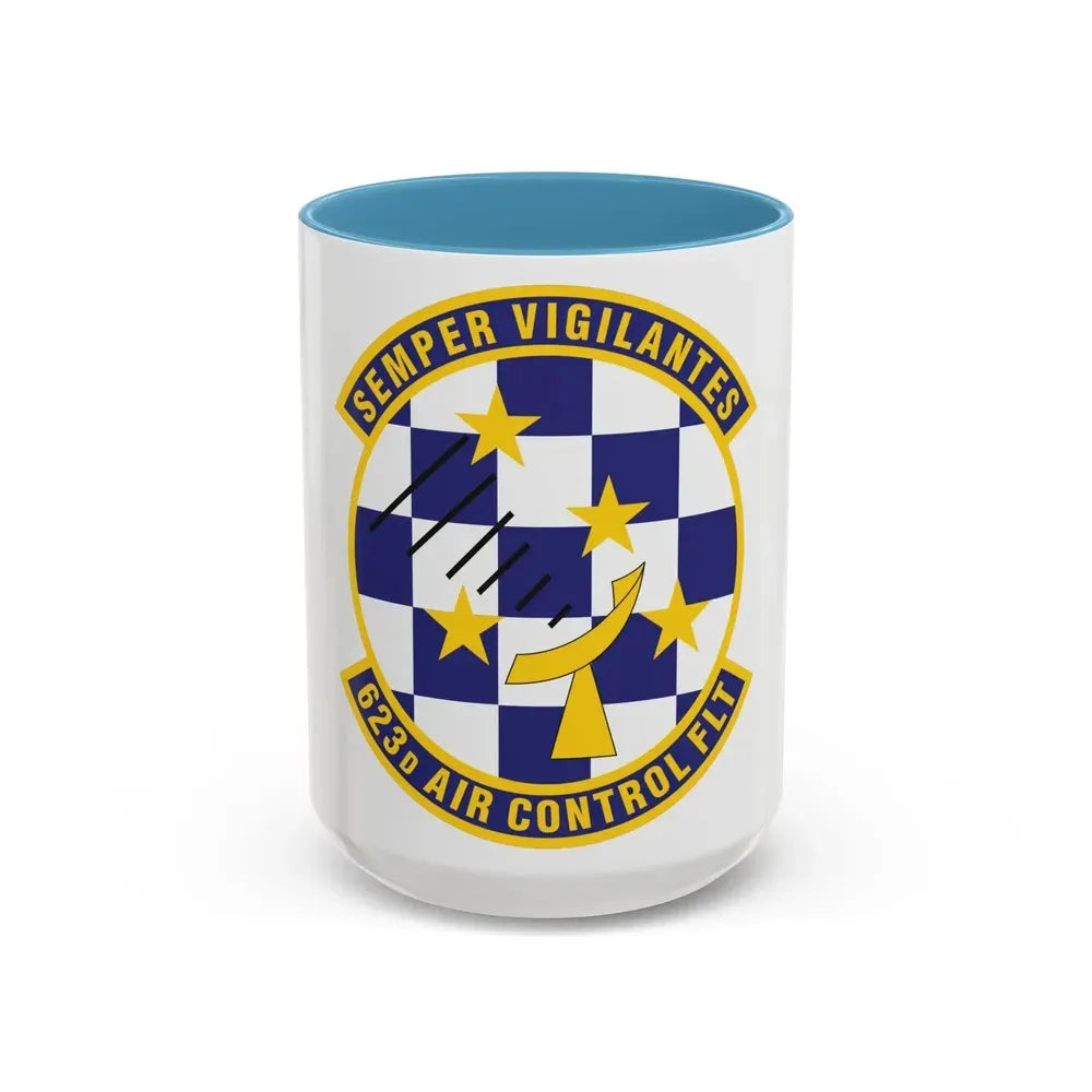 623 Air Control Squadron PACAF (U.S. Air Force) Accent Coffee Mug 15oz Light Blue - Go Mug Yourself