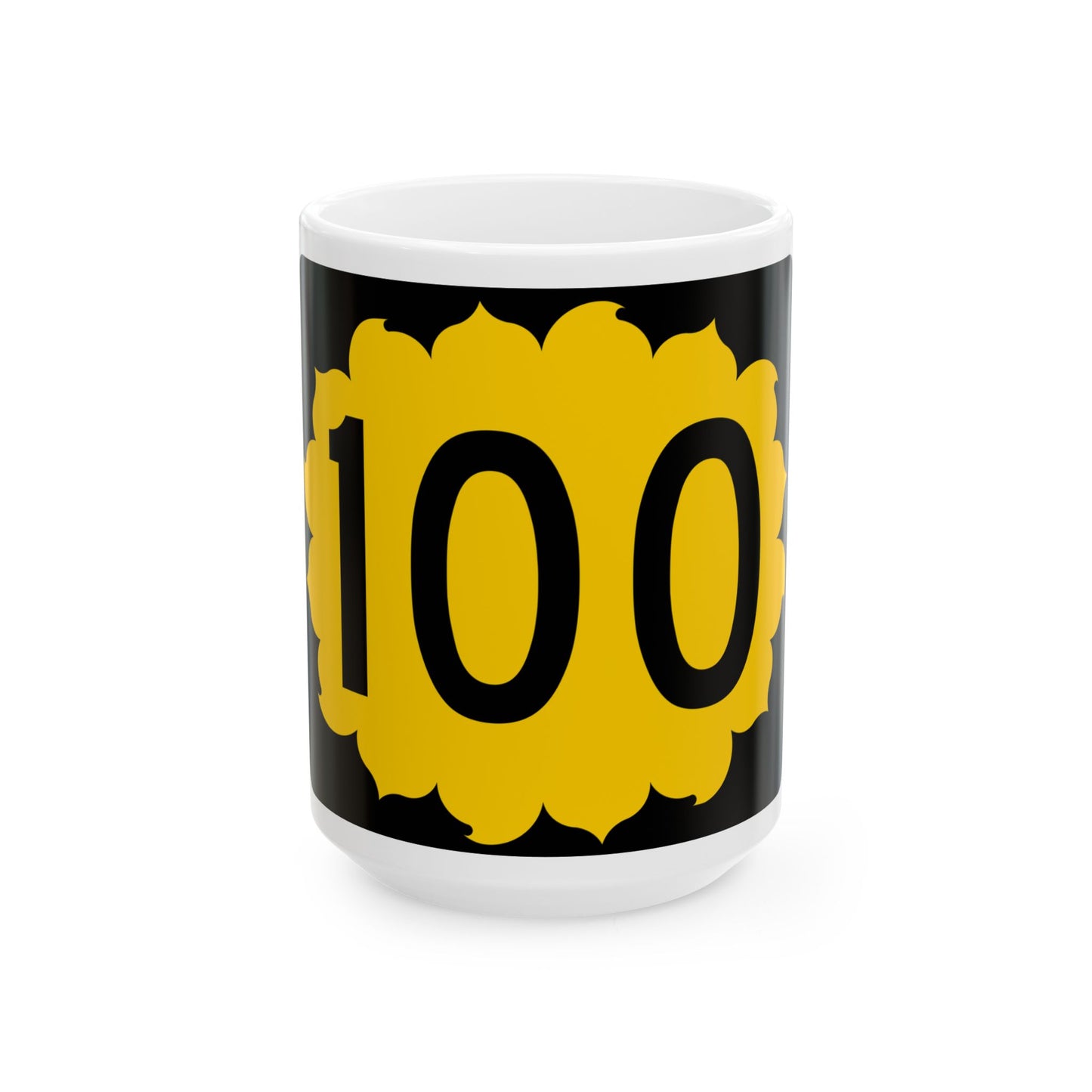 K-100 (Kansas) (Road Sign) White Coffee Mug