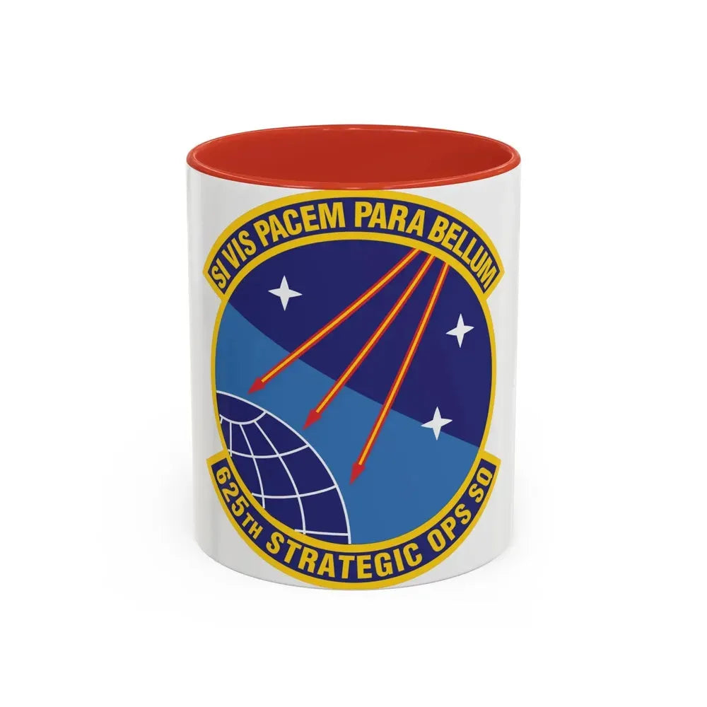 625 Strategic Operations Sq AFGSC (U.S. Air Force) Accent Coffee Mug 11oz Red - Go Mug Yourself