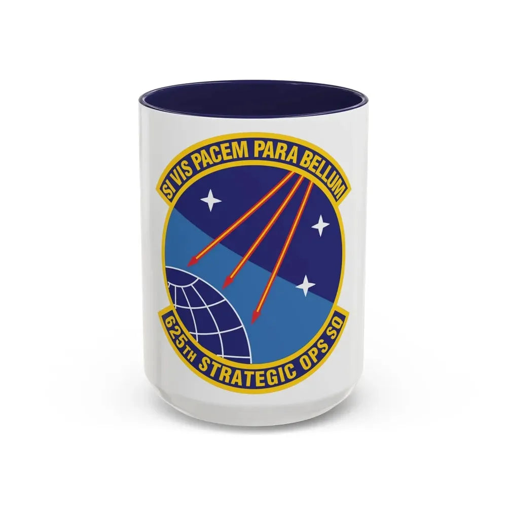 625 Strategic Operations Sq AFGSC (U.S. Air Force) Accent Coffee Mug 15oz Navy - Go Mug Yourself
