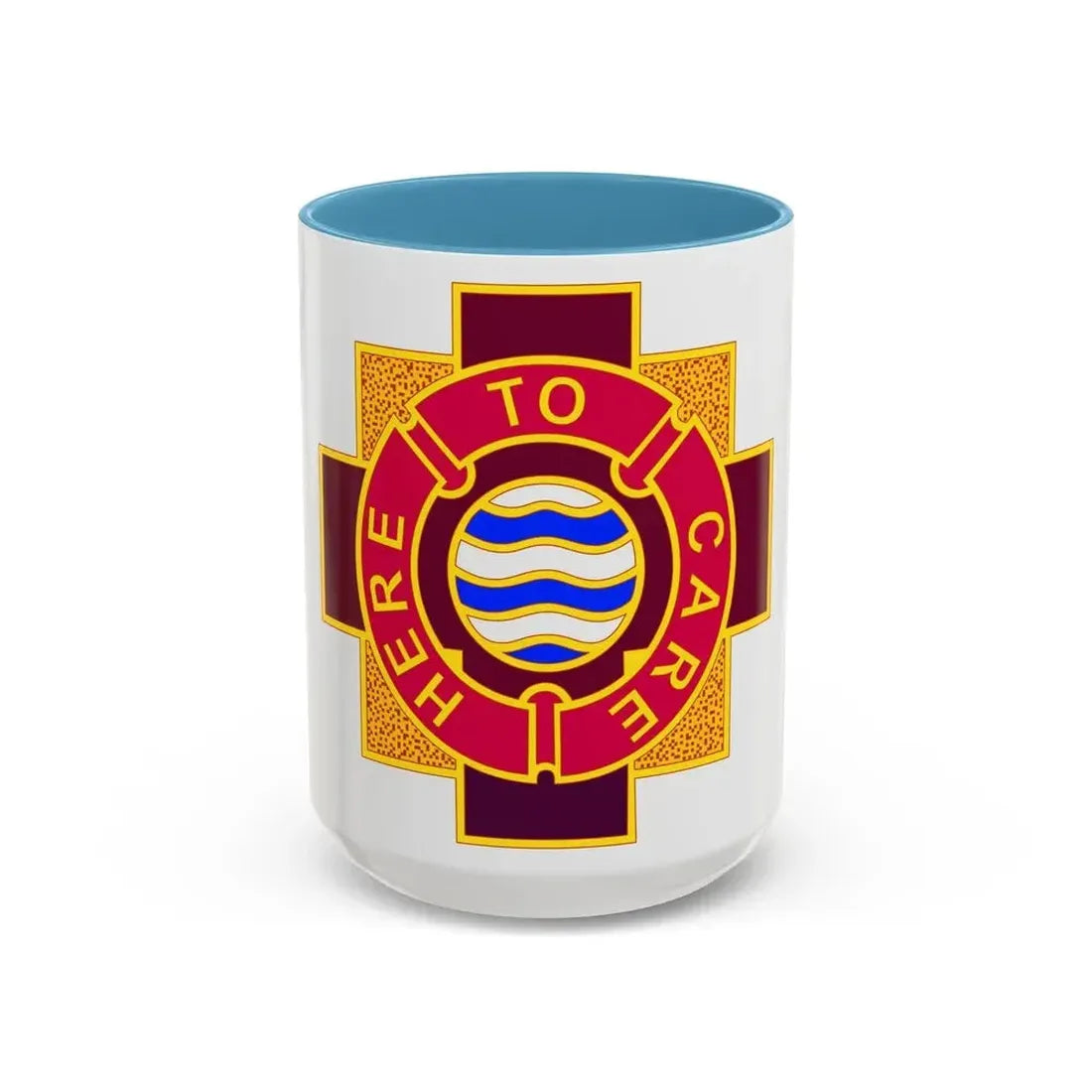 6253 US Hospital (U.S. Army) Accent Coffee Mug 15oz Light Blue - Go Mug Yourself