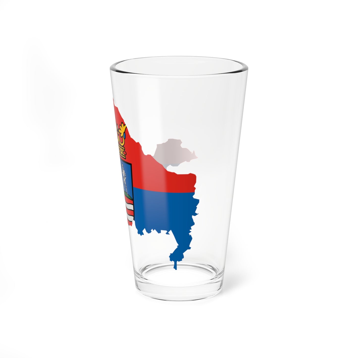 Flag-map of Gyor-Moson-Sopron County (Hungary) Pint Glass 16oz