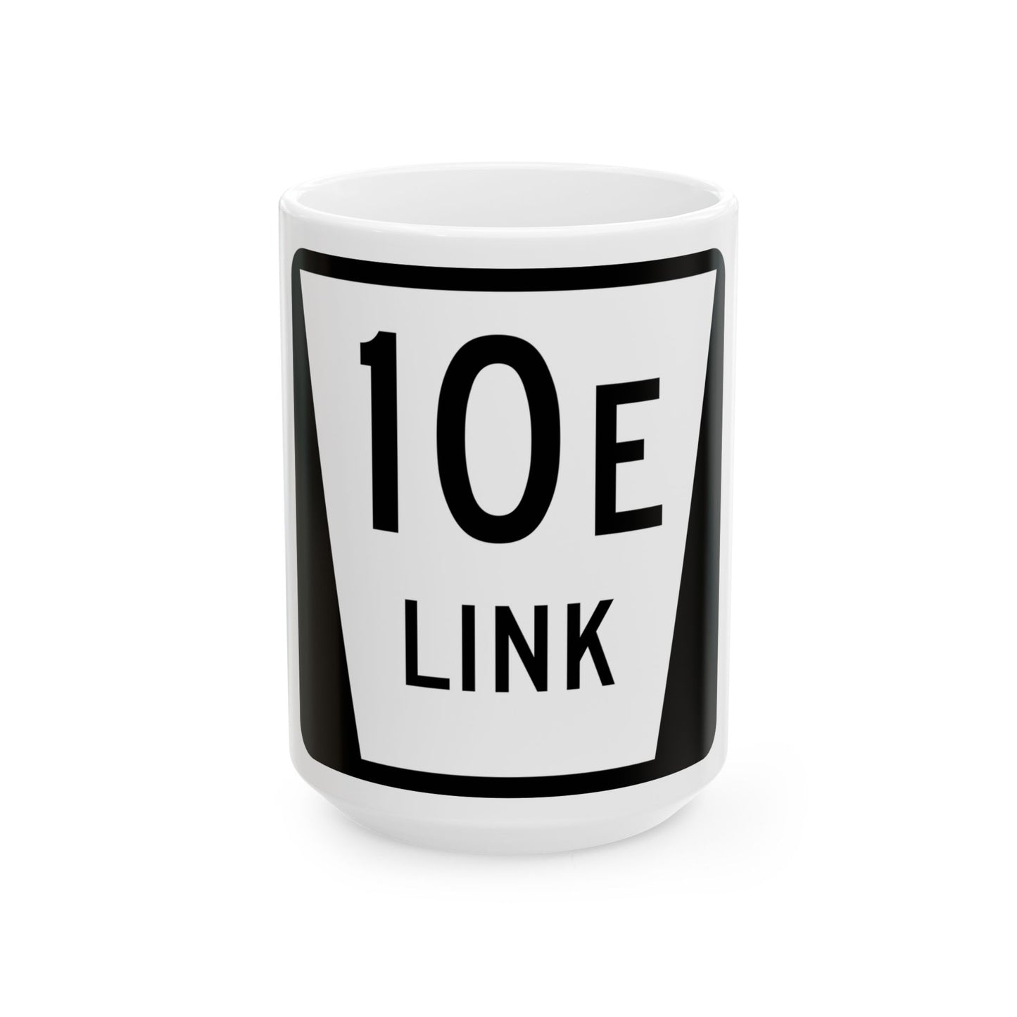 N LINK 10E (Nebraska) (Road Sign) White Coffee Mug