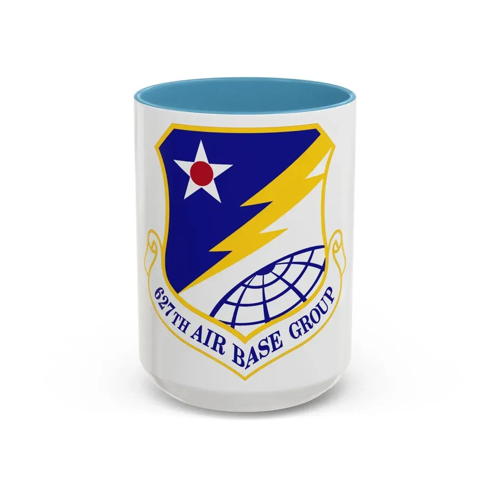 627 Air Base Group AMC (U.S. Air Force) Accent Coffee Mug 15oz Light Blue - Go Mug Yourself