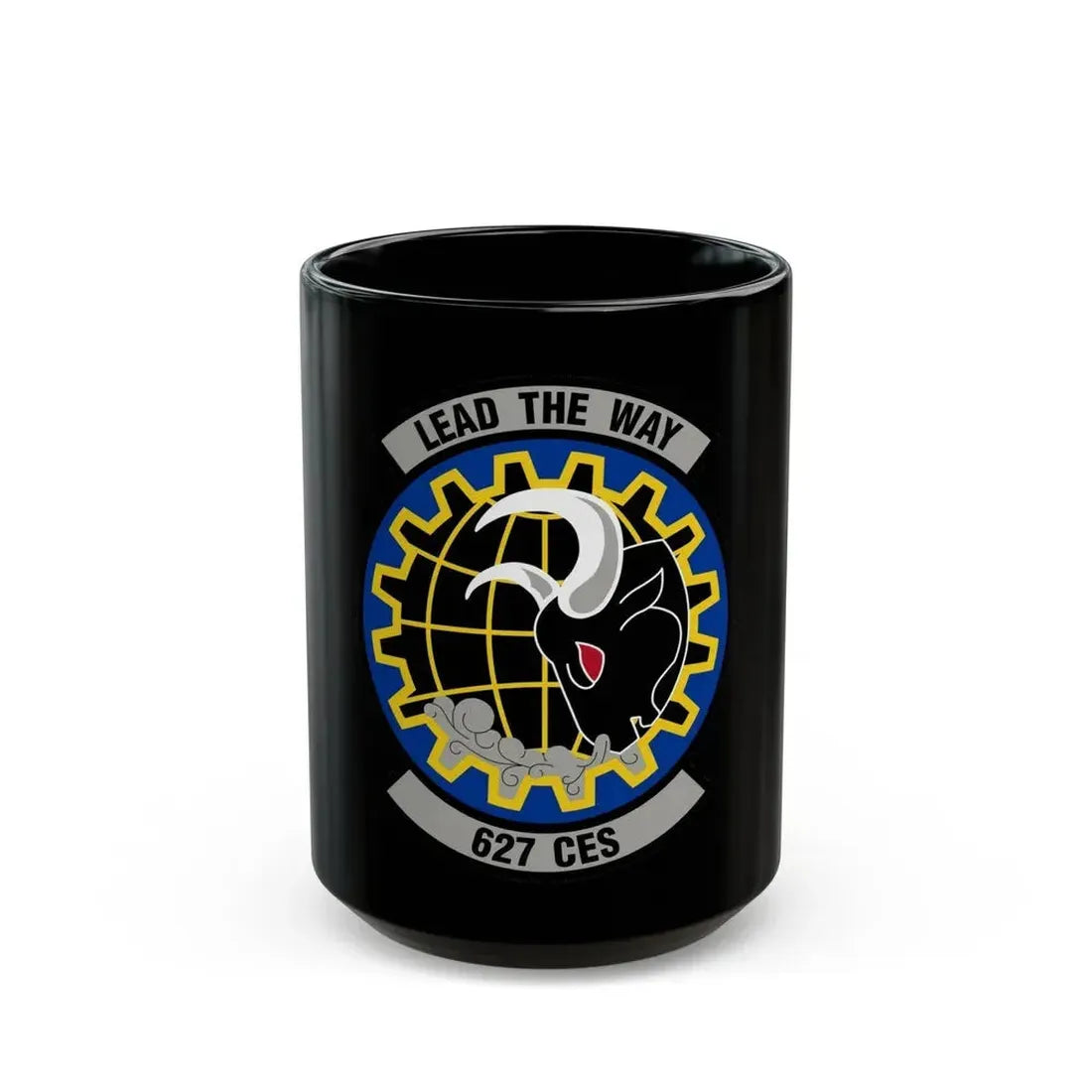 627 Civil Engineer Squadron AMC (U.S. Air Force) Black Coffee Mug 15oz - Go Mug Yourself