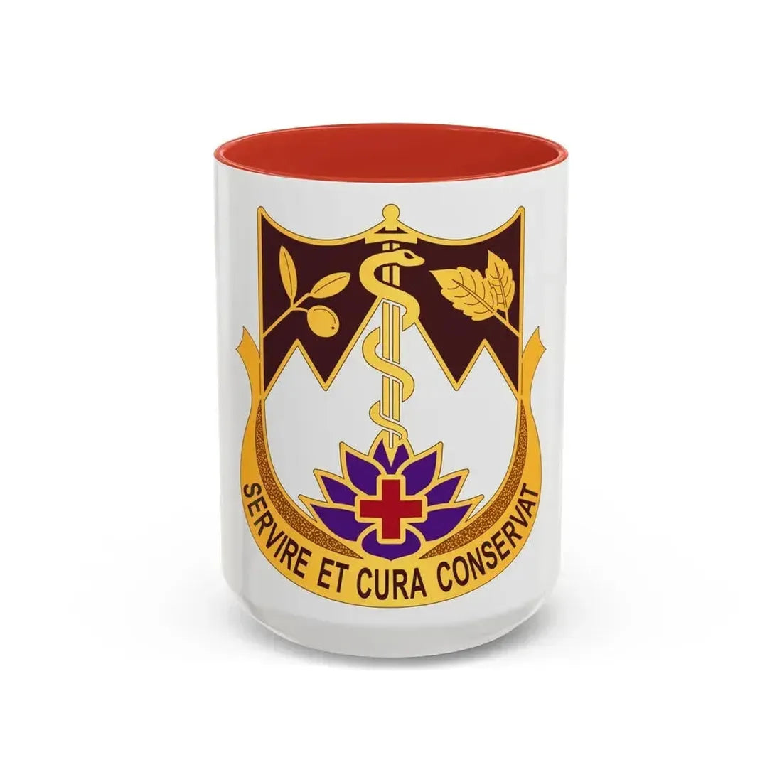 627 Hospital Center (U.S. Army) Accent Coffee Mug 15oz Red - Go Mug Yourself