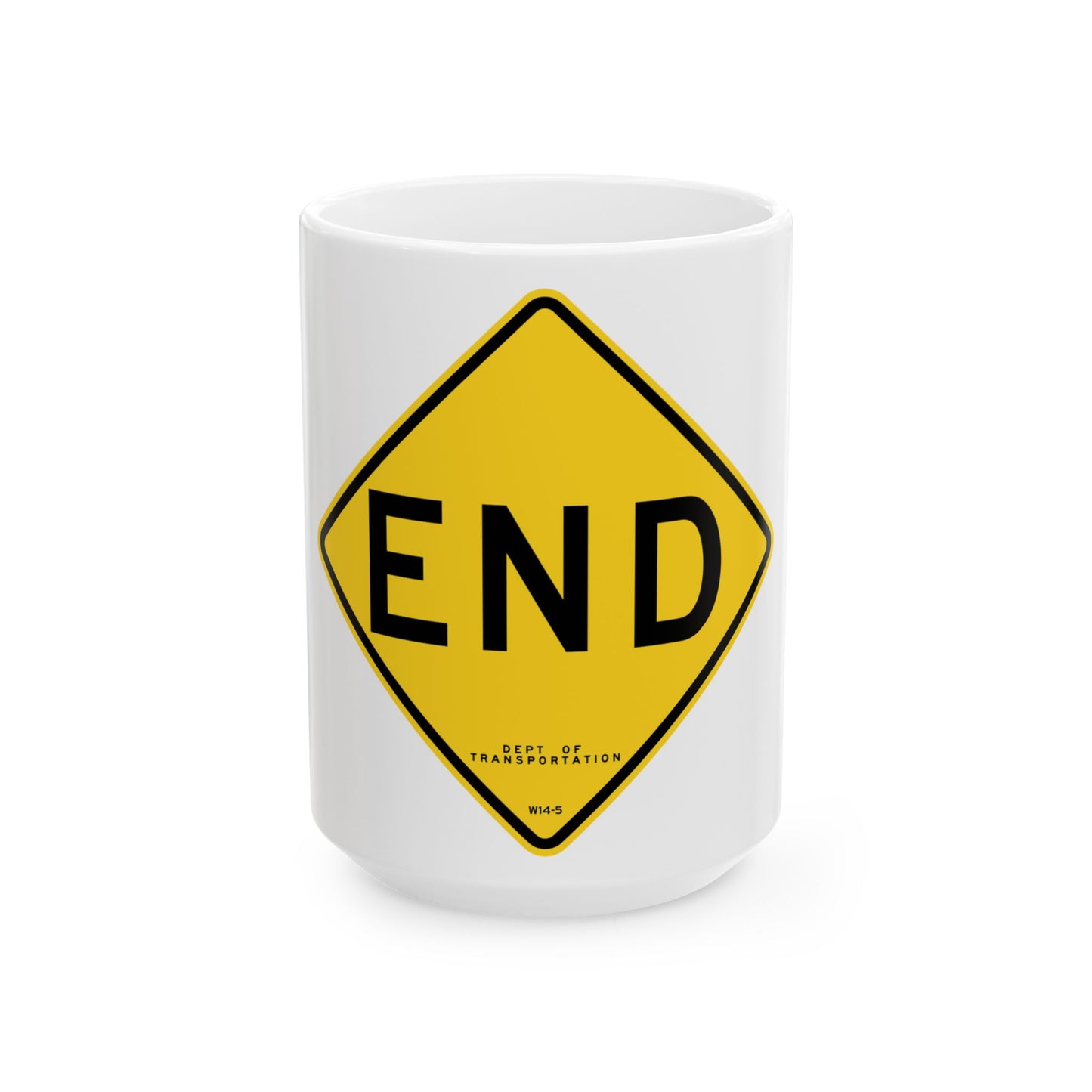 NYCDOT W14-5 (New York) (Road Sign) White Coffee Mug