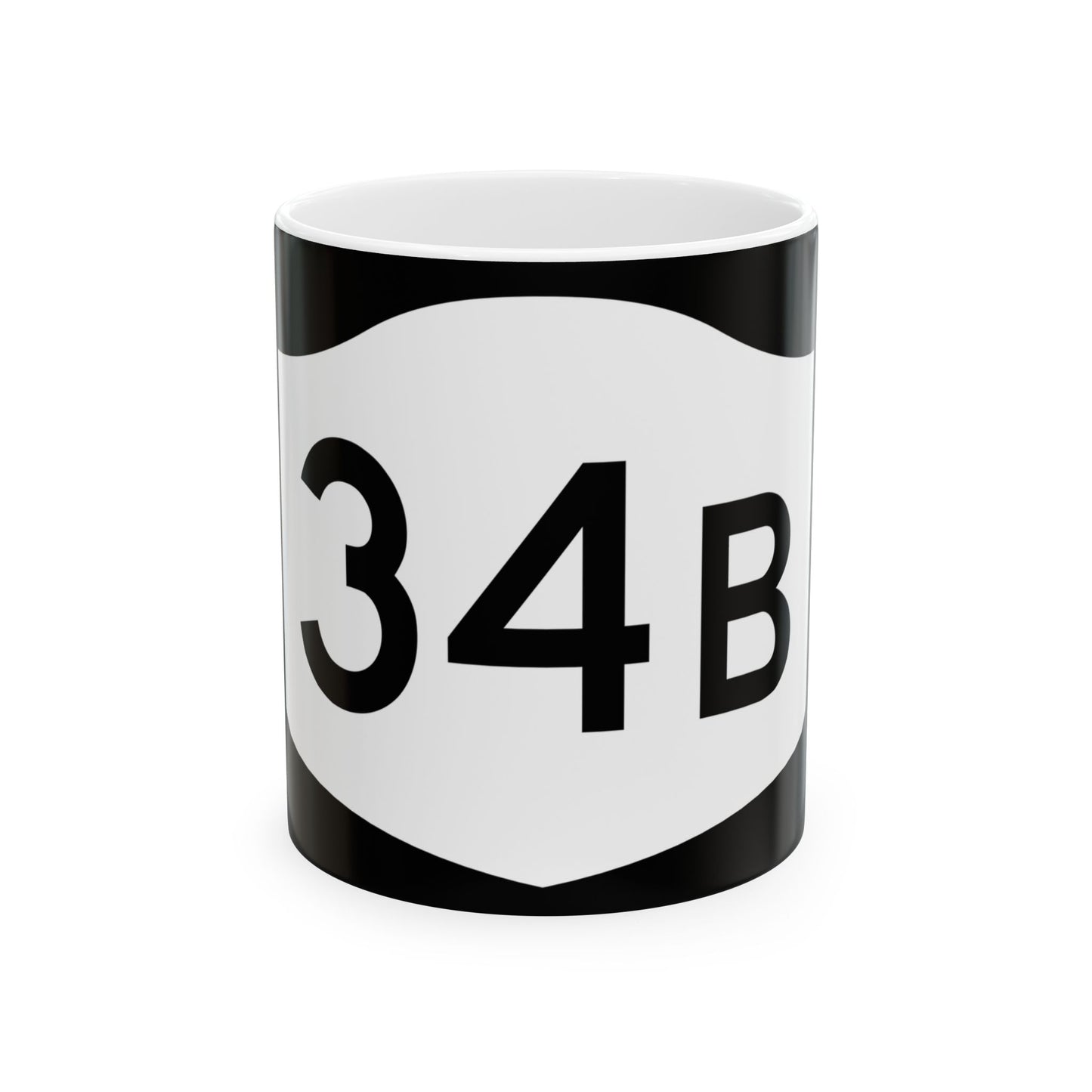 NY-34B (New York) (Road Sign) White Coffee Mug