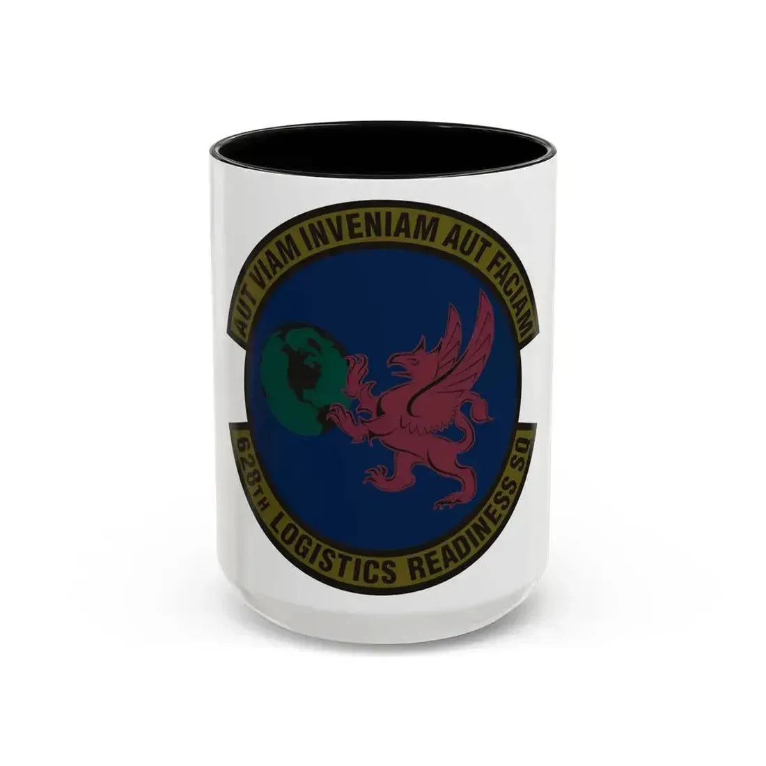 628 Logistics Readiness Squadron AMC (U.S. Air Force) Accent Coffee Mug 15oz Black - Go Mug Yourself