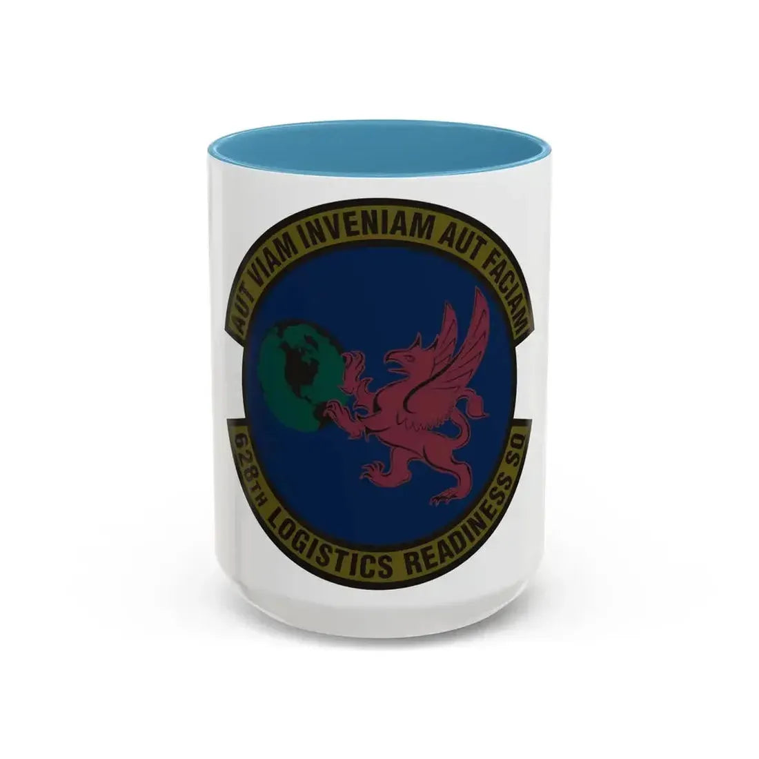 628 Logistics Readiness Squadron AMC (U.S. Air Force) Accent Coffee Mug 15oz Light Blue - Go Mug Yourself