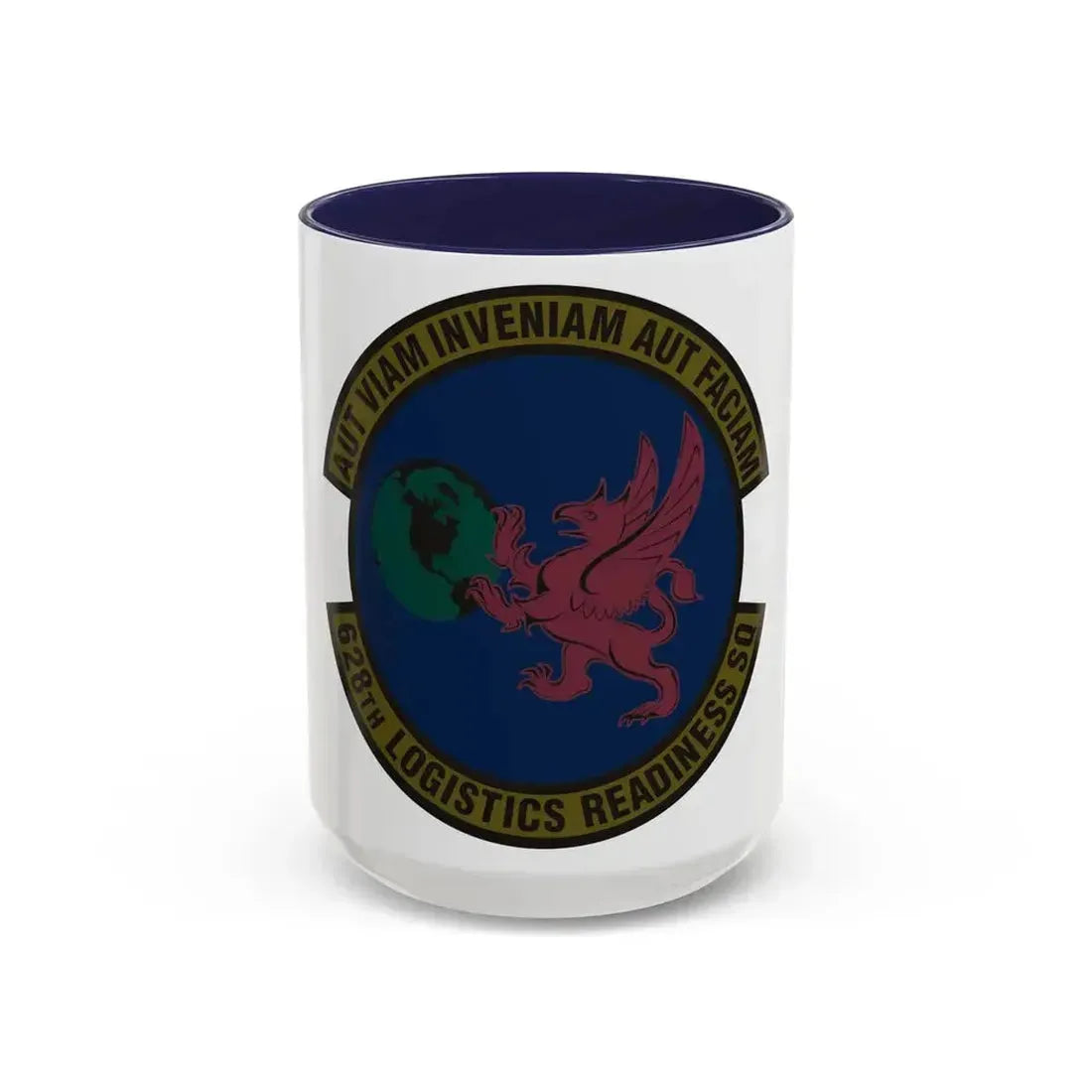 628 Logistics Readiness Squadron AMC (U.S. Air Force) Accent Coffee Mug 15oz Navy - Go Mug Yourself