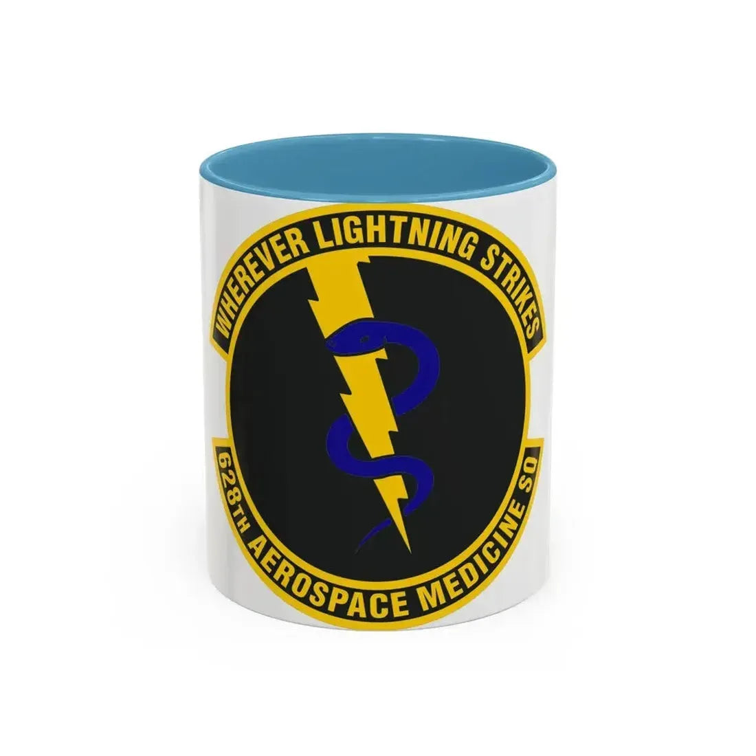 628th Aerospace Medicine Squadron (U.S. Air Force) Accent Coffee Mug 11oz Light Blue - Go Mug Yourself