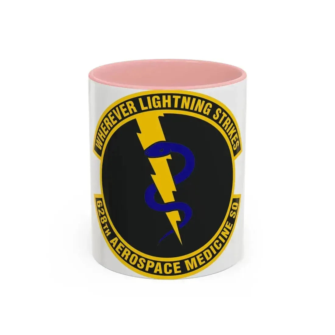 628th Aerospace Medicine Squadron (U.S. Air Force) Accent Coffee Mug 11oz Pink - Go Mug Yourself