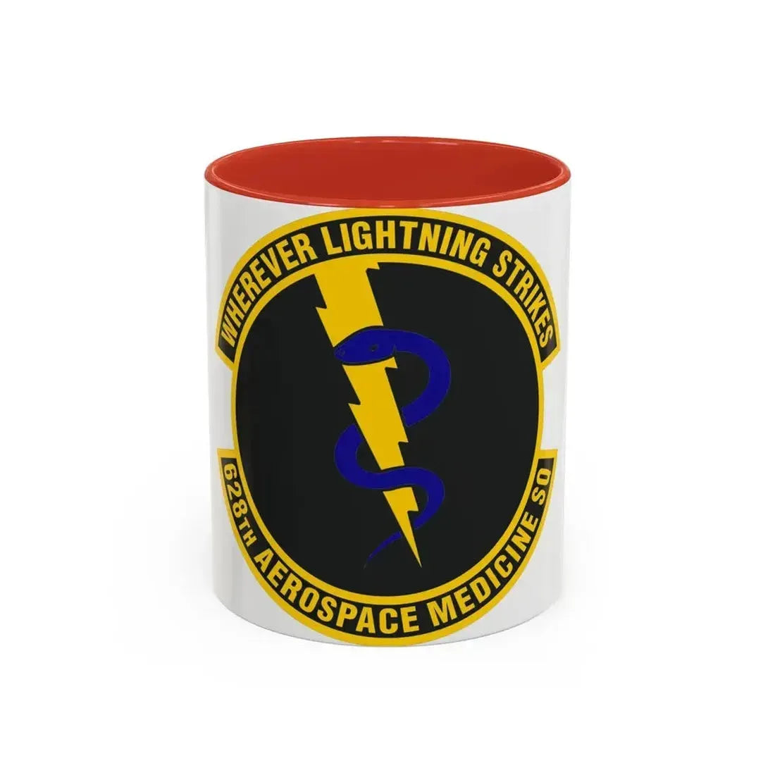 628th Aerospace Medicine Squadron (U.S. Air Force) Accent Coffee Mug 11oz Red - Go Mug Yourself