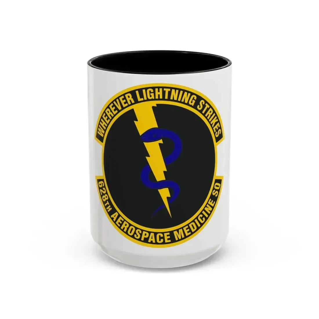 628th Aerospace Medicine Squadron (U.S. Air Force) Accent Coffee Mug 15oz Black - Go Mug Yourself