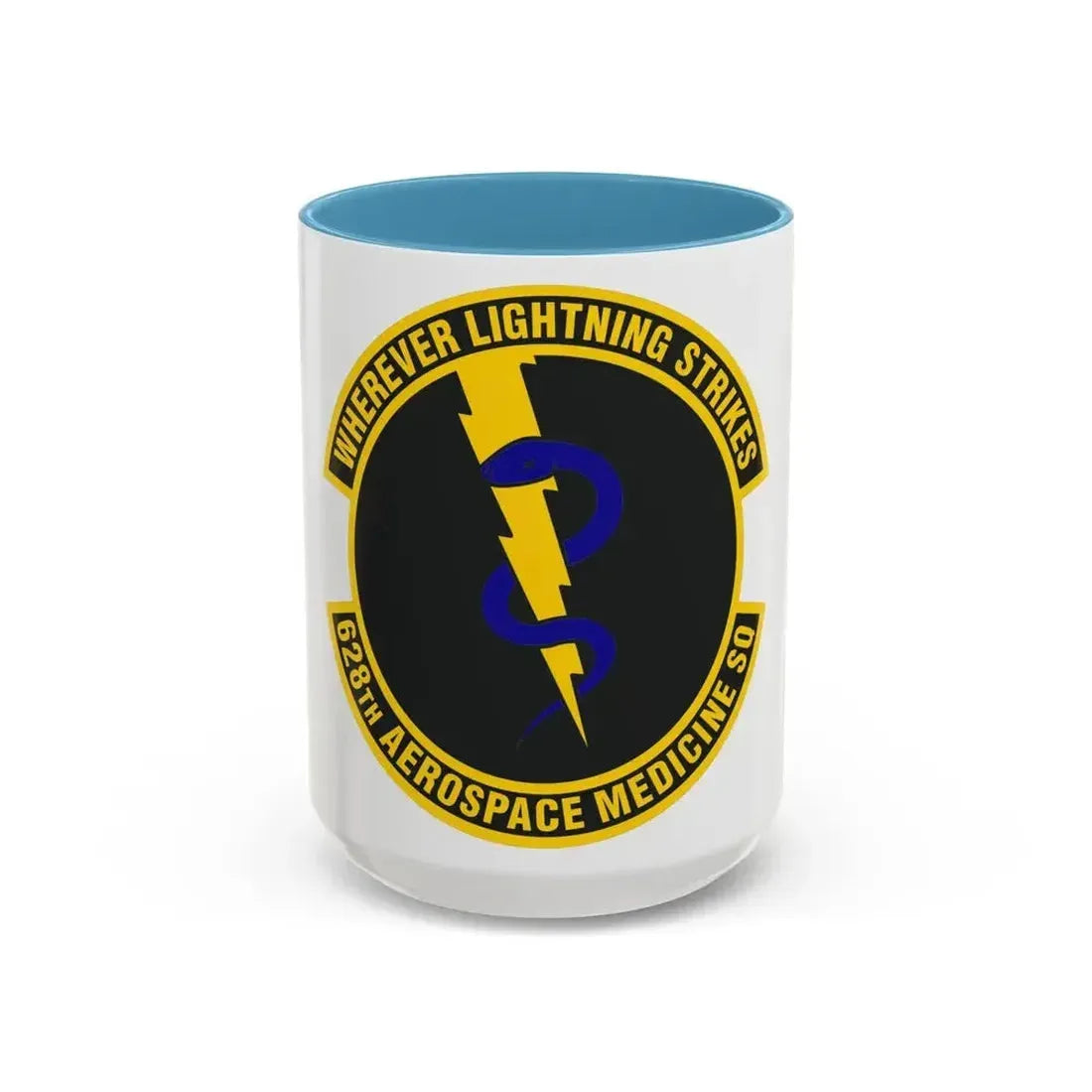 628th Aerospace Medicine Squadron (U.S. Air Force) Accent Coffee Mug 15oz Light Blue - Go Mug Yourself