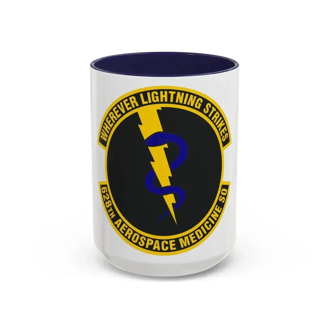 628th Aerospace Medicine Squadron (U.S. Air Force) Accent Coffee Mug 15oz Navy - Go Mug Yourself