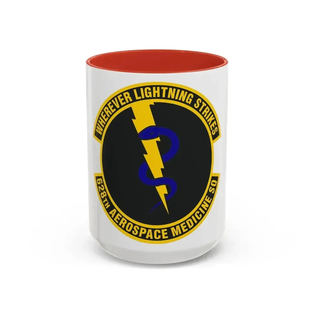 628th Aerospace Medicine Squadron (U.S. Air Force) Accent Coffee Mug 15oz Red - Go Mug Yourself