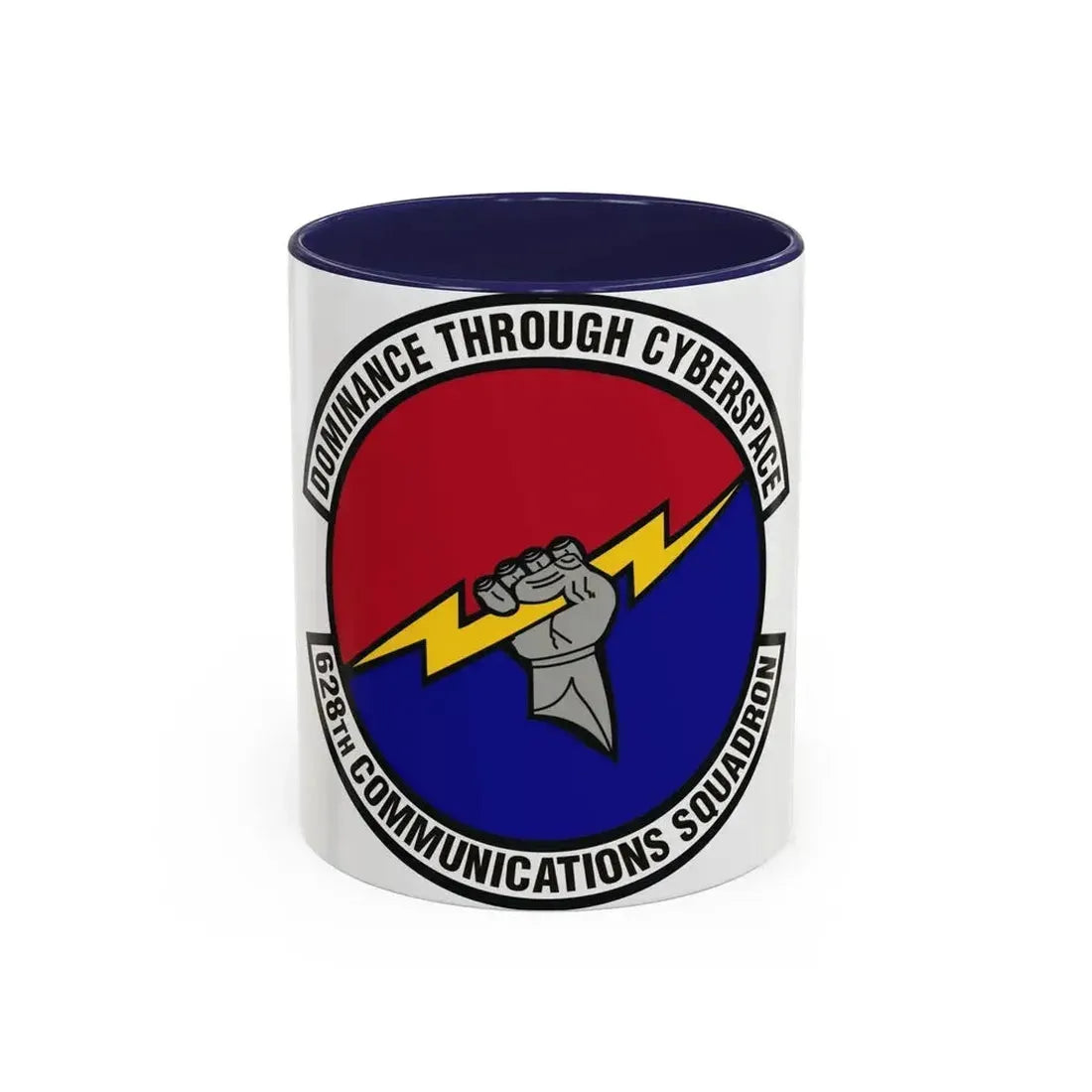 628th Communications Squadron (U.S. Air Force) Accent Coffee Mug 11oz Navy - Go Mug Yourself