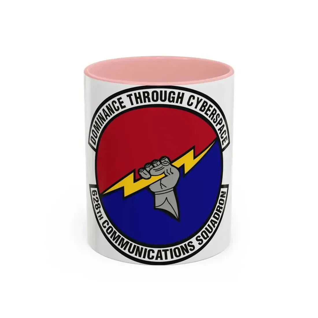 628th Communications Squadron (U.S. Air Force) Accent Coffee Mug 11oz Pink - Go Mug Yourself