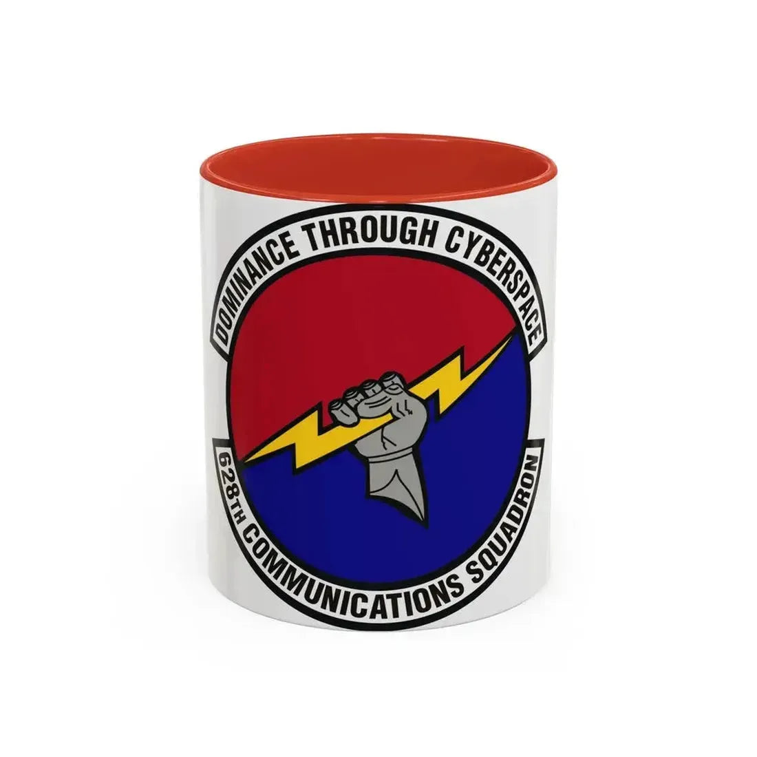 628th Communications Squadron (U.S. Air Force) Accent Coffee Mug 11oz Red - Go Mug Yourself
