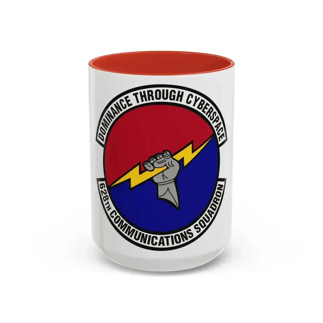 628th Communications Squadron (U.S. Air Force) Accent Coffee Mug 15oz Red - Go Mug Yourself