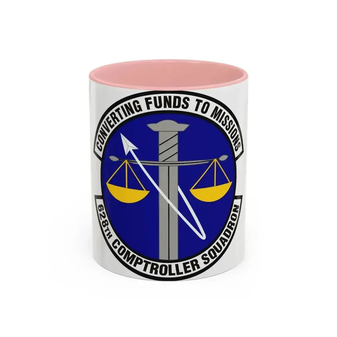 628th Comptroller Squadron (U.S. Air Force) Accent Coffee Mug 11oz Pink - Go Mug Yourself