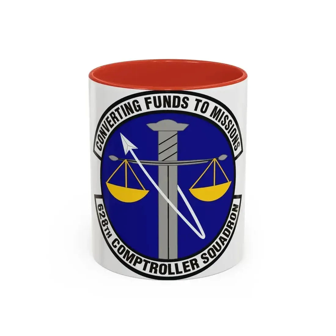 628th Comptroller Squadron (U.S. Air Force) Accent Coffee Mug 11oz Red - Go Mug Yourself