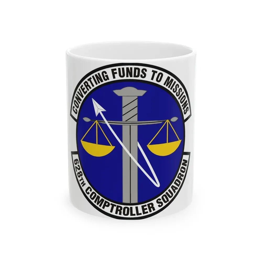628th Comptroller Squadron (U.S. Air Force) White Coffee Mug 11oz - Go Mug Yourself