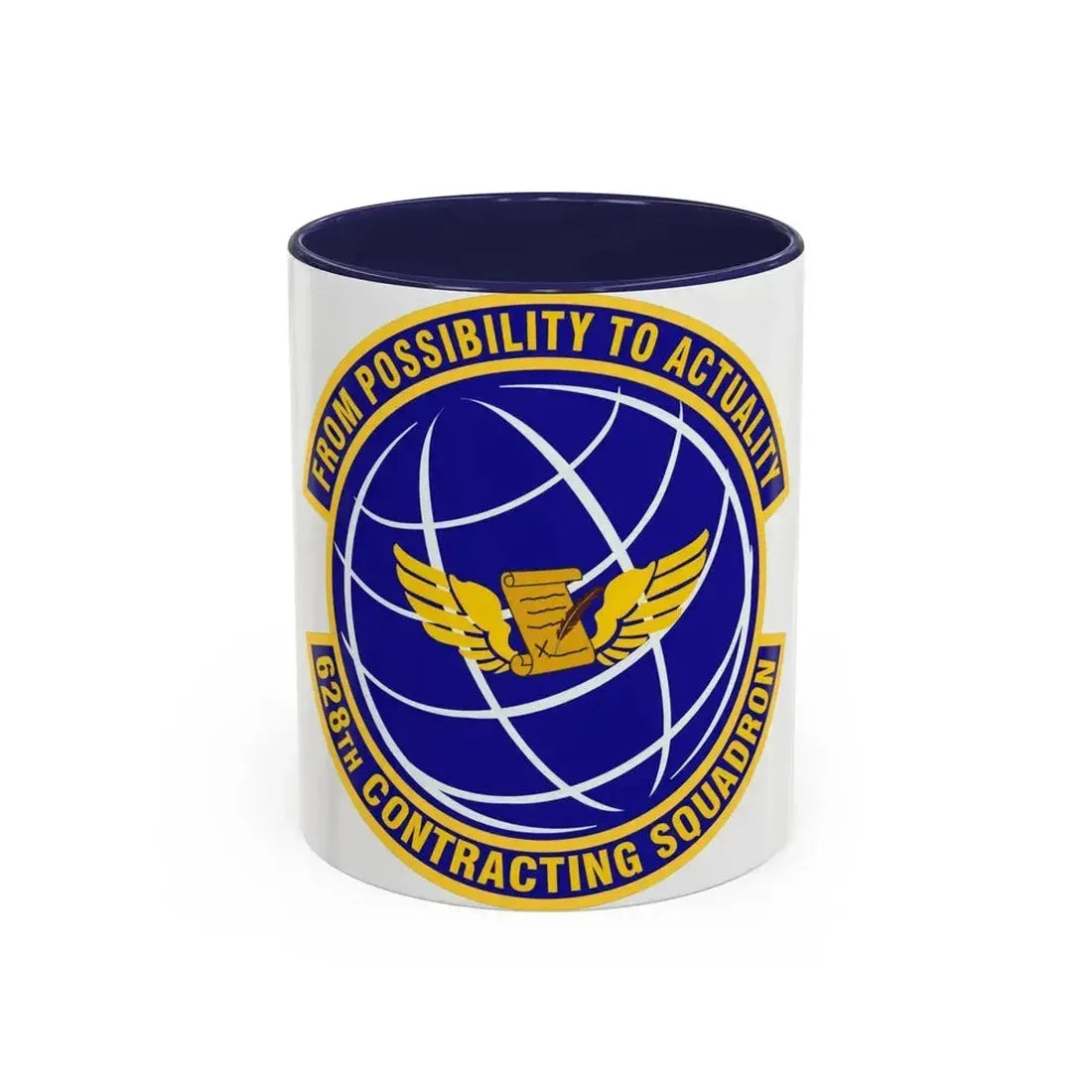 628th Contracting Squadron (U.S. Air Force) Accent Coffee Mug 11oz Navy - Go Mug Yourself