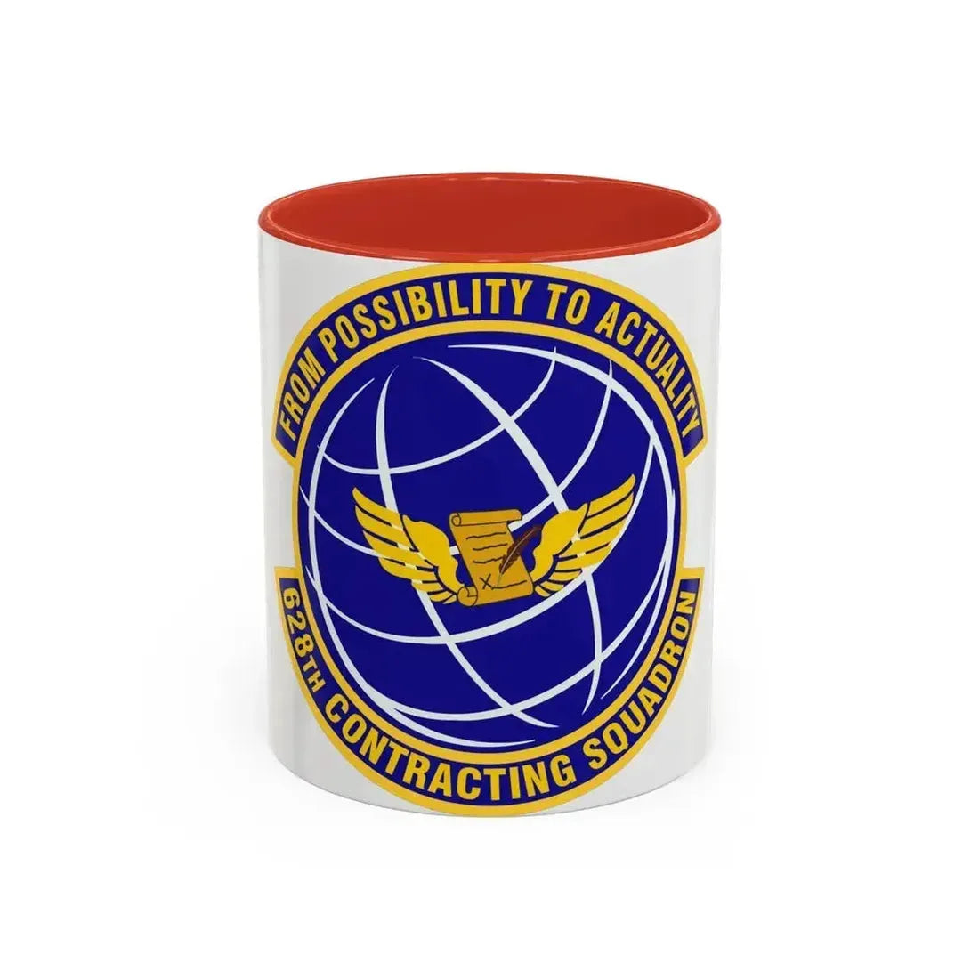 628th Contracting Squadron (U.S. Air Force) Accent Coffee Mug 11oz Red - Go Mug Yourself