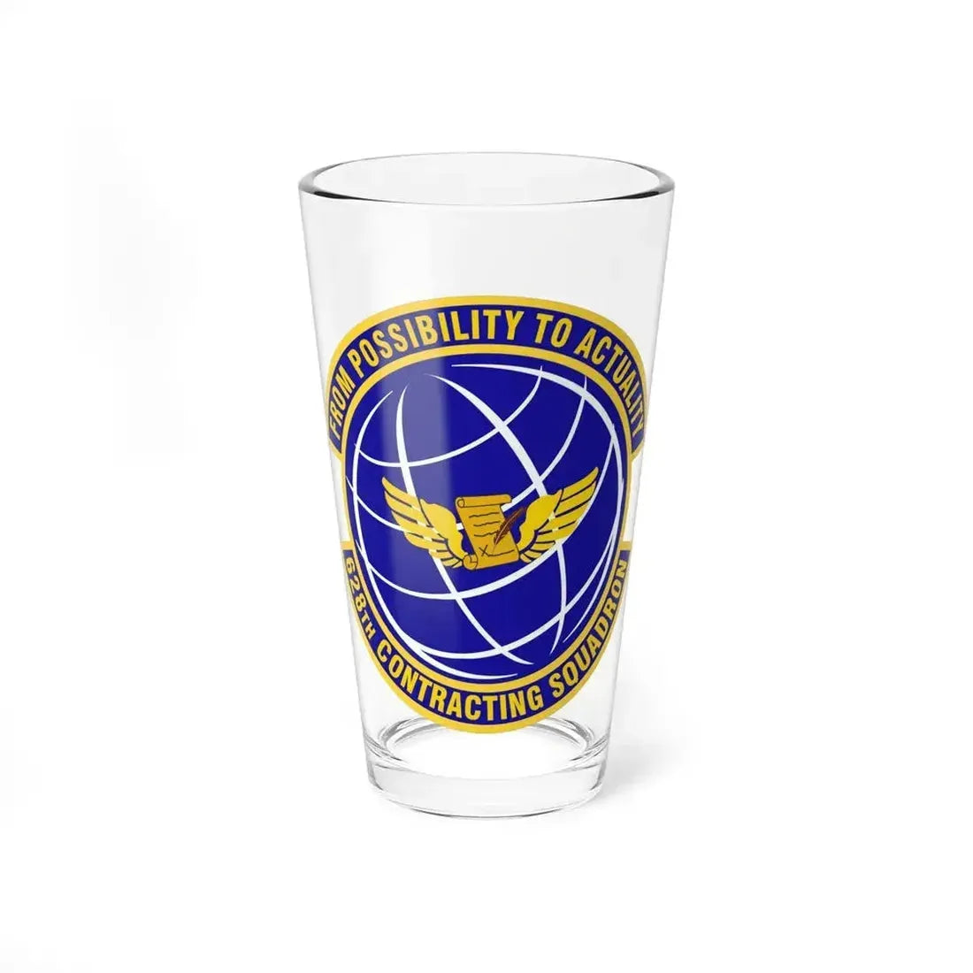 628th Contracting Squadron (U.S. Air Force) Pint Glass 16oz 16oz - Go Mug Yourself
