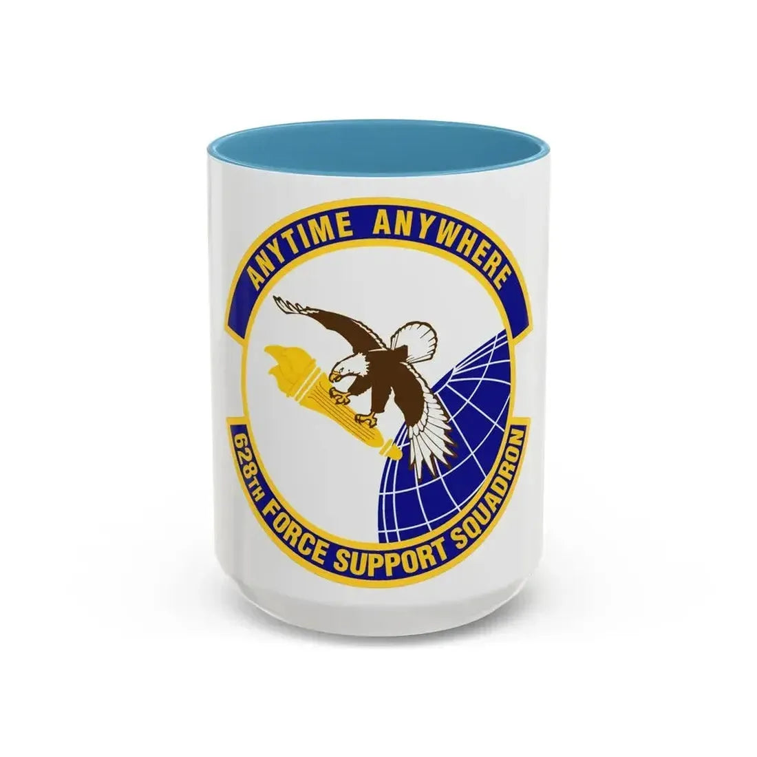 628th Force Support Squadron (U.S. Air Force) Accent Coffee Mug 15oz Light Blue - Go Mug Yourself