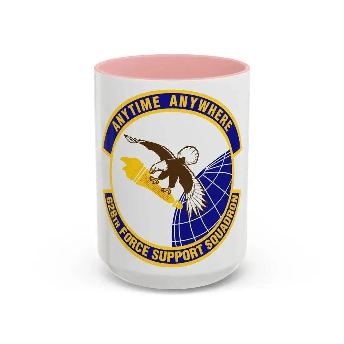 628th Force Support Squadron (U.S. Air Force) Accent Coffee Mug 15oz Pink - Go Mug Yourself