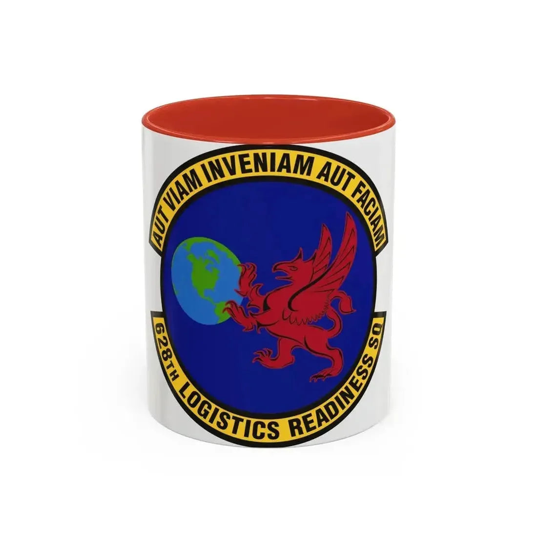 628th Logistics Readiness Squadron (U.S. Air Force) Accent Coffee Mug 11oz Red - Go Mug Yourself