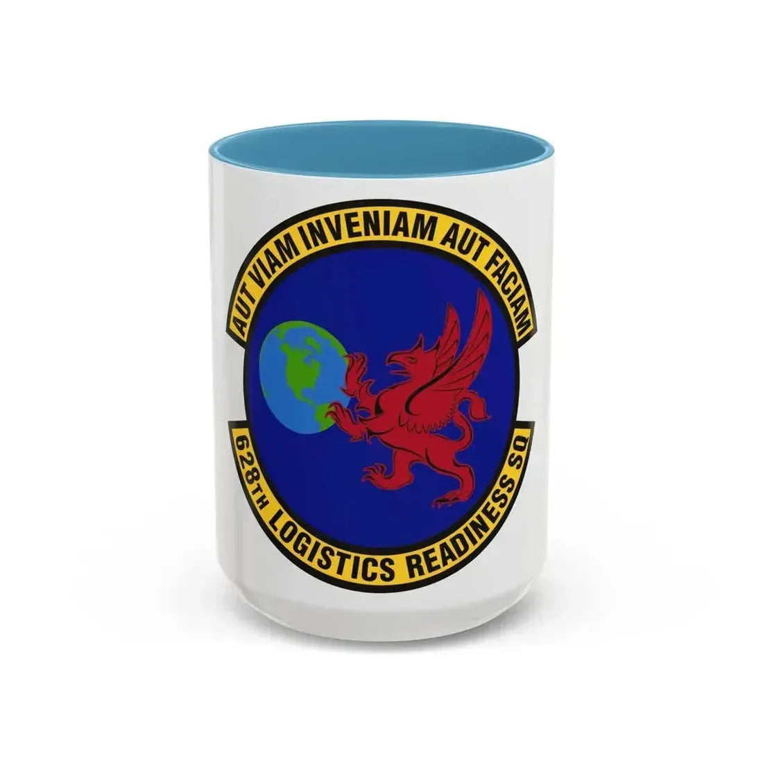 628th Logistics Readiness Squadron (U.S. Air Force) Accent Coffee Mug 15oz Light Blue - Go Mug Yourself
