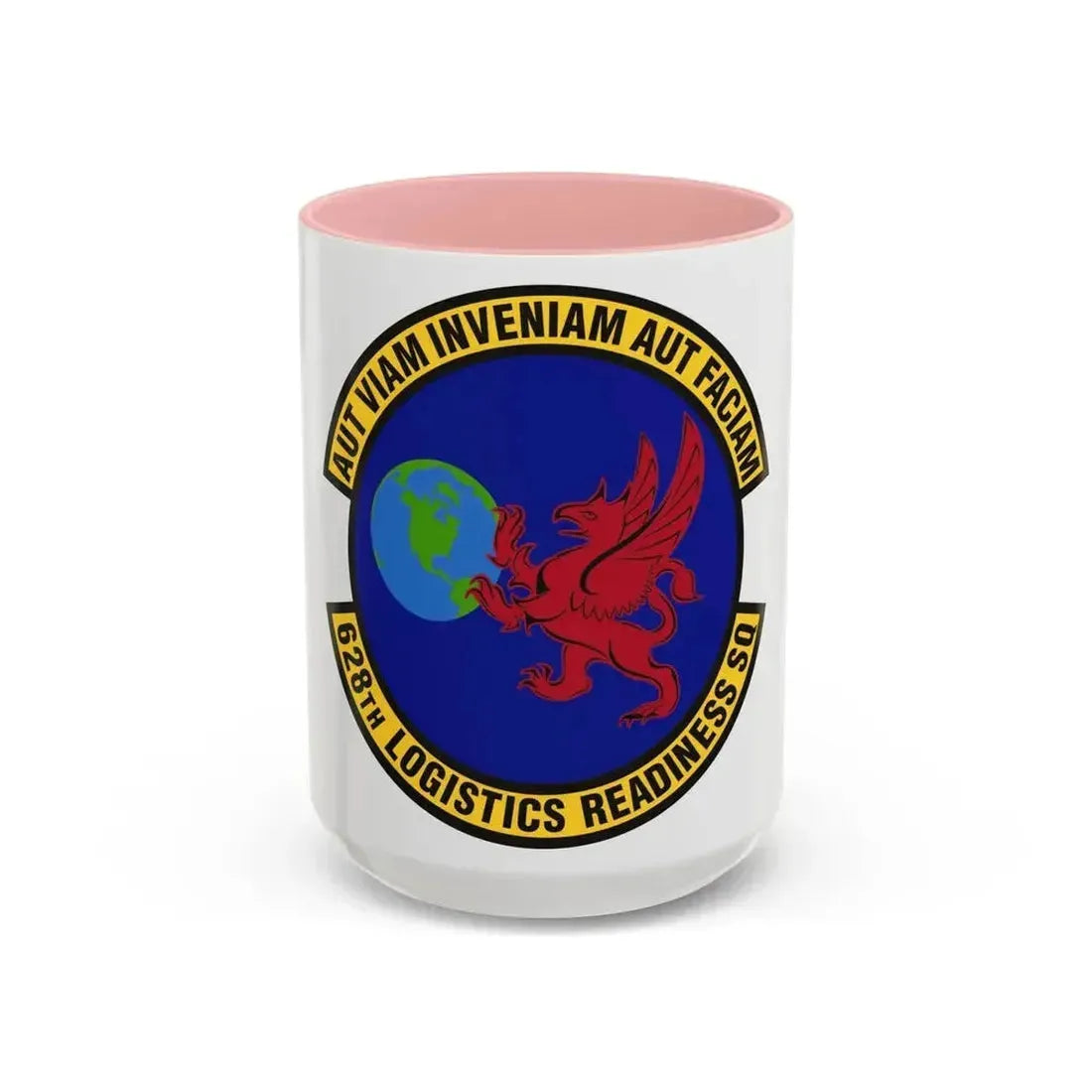 628th Logistics Readiness Squadron (U.S. Air Force) Accent Coffee Mug 15oz Pink - Go Mug Yourself