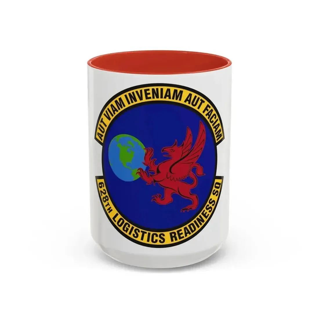 628th Logistics Readiness Squadron (U.S. Air Force) Accent Coffee Mug 15oz Red - Go Mug Yourself